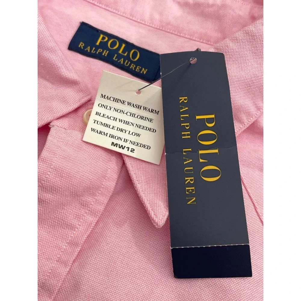 NEW Polo Ralph Lauren Western Pearl Snap Shirt XXL Pink New Rose Long Sleeve